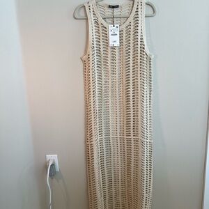 Zara Cream Knit Maxi Dress